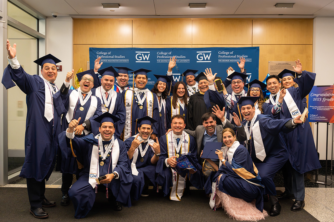 Graduates in cap and gowns