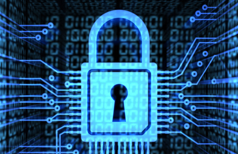 cyber network with lock 