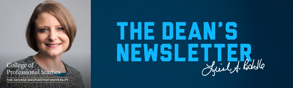 The Dean's Newsletter with picture of Dean Liesl Riddle
