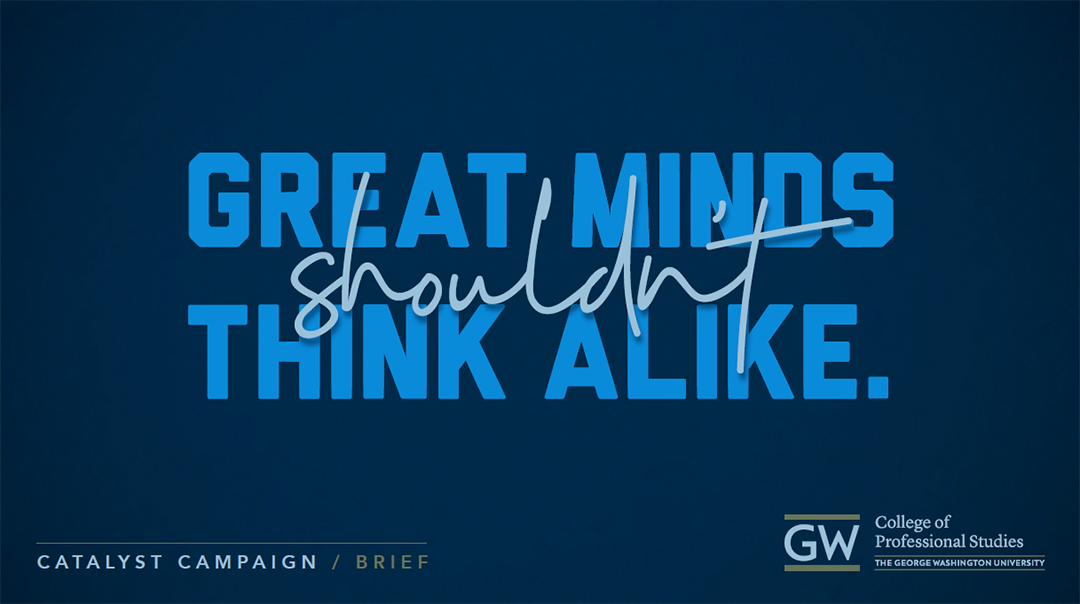 Great Minds Shouldn't Think Alike