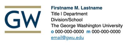 GW branded email signature template
