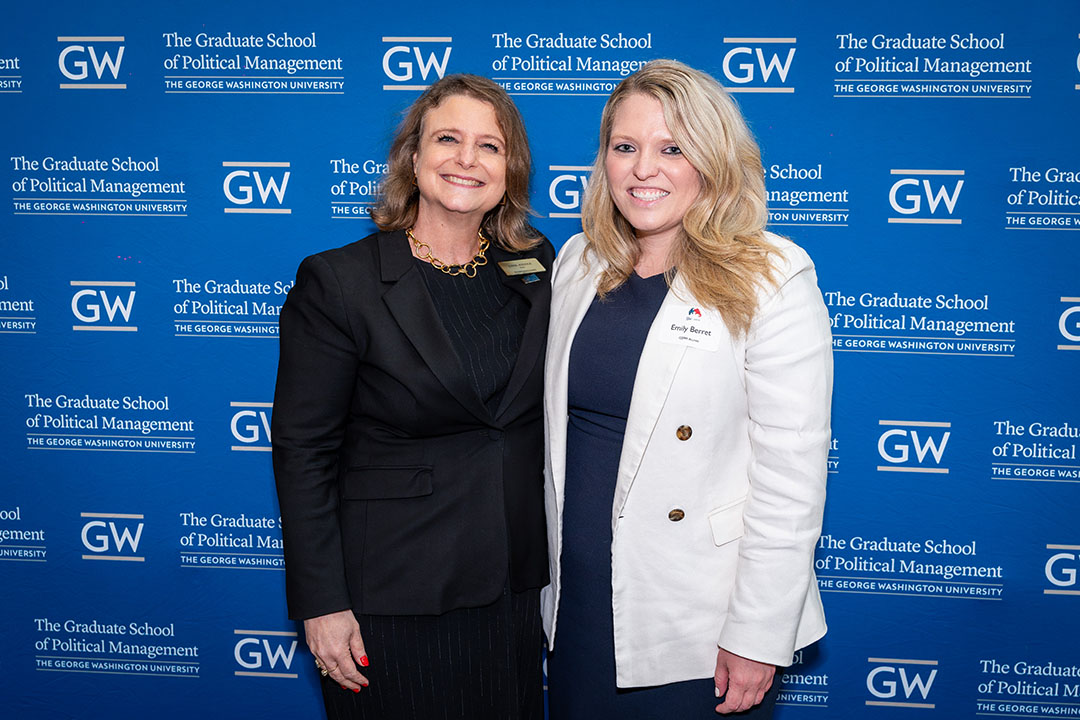 Dean Riddle with Emily Berret, GSPM '13