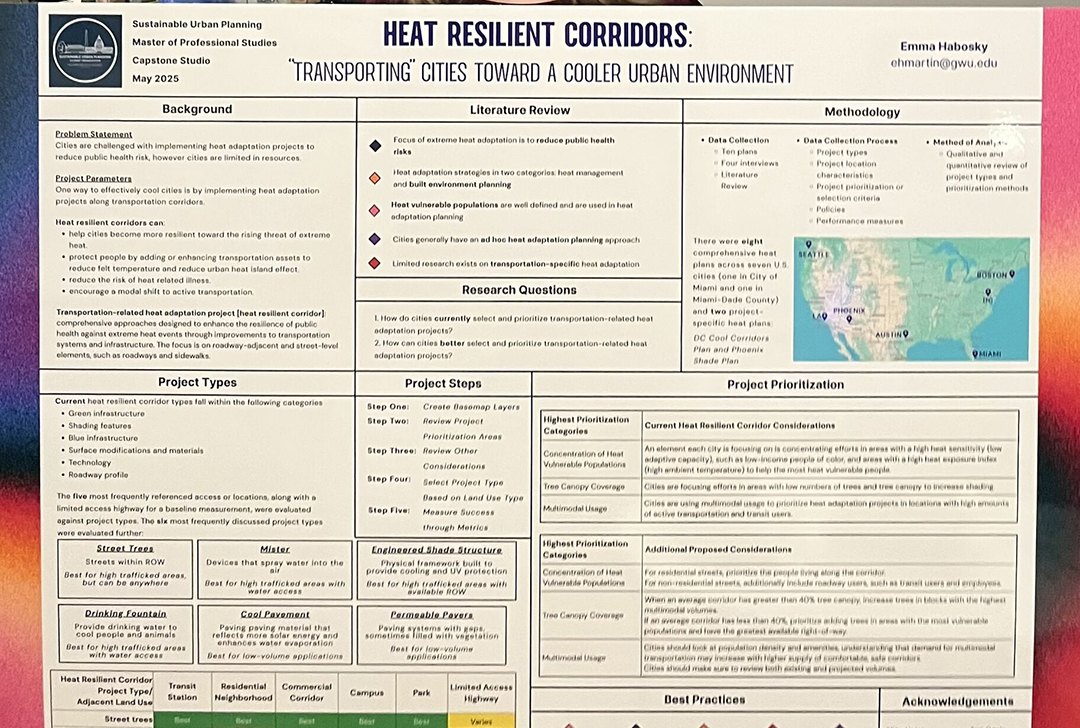 Heat Resilient Corridor research capstone poster