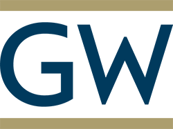 GW monogram letter GW in blue and buff