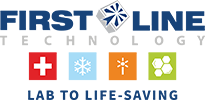 First Line Technology logo, Lab to Life-Saving