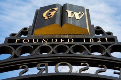 GW Founded 1821 Professors gate