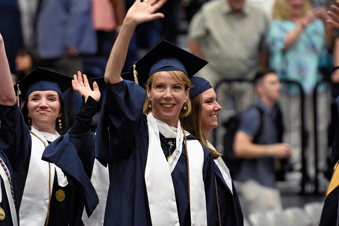 group of female graduates