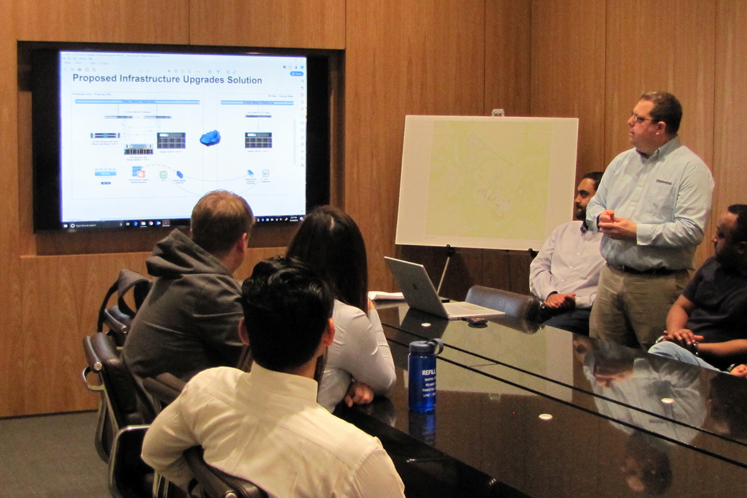 IIST students at Glenstone conference room discussion