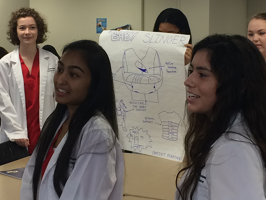 LCPS Students at GW workshop on health science careers