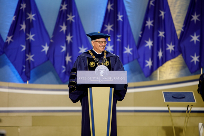 Dr. LeBlanc during inauguration