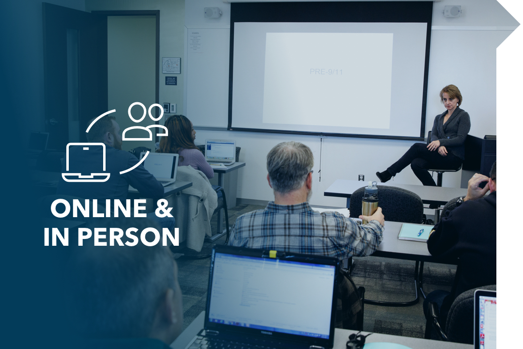 Online & in-person; classroom with professor and students