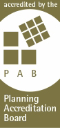 Accredited by the PAB, Planning Accreditation Board