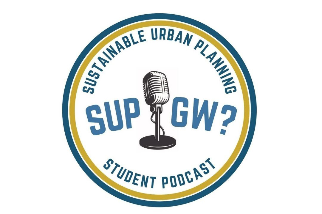 Sustainable Urban Planning, SUP GW? Student Podcast with image of a microphone