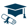 diploma with graduation cap