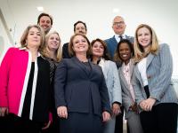 GSPM Board of Advisors group shot with Dean Liesl Riddle