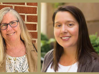 Four speaker headshots, 3 women 1 man