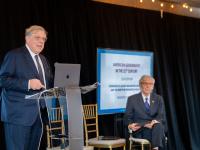 Mark Penn and Chris Arterton, founding dean of GSPM.