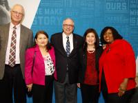 4 CPS employees with 20 or more years of service with the GW president