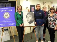 Rep. Comstock with winner of Congressional Art Show