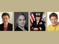Four panelists, women in homeland security