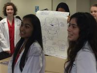 LCPS Students at GW workshop on health science careers