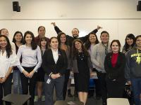 NAPLP students wtih Native laywer and playwright Mary Kathryn Nagle