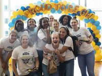 Staff and faculty at Proud to be GW Festival