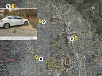 virtual scrime scene simulation with numbers showing evidence locations on a map