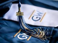 GW logo with embroidered blue, buff material and 2021 tassle