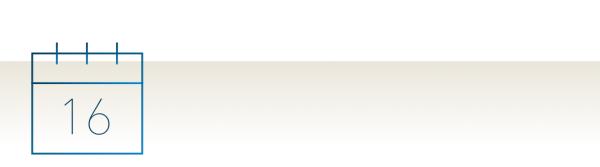 Banner with calendar with the date 16