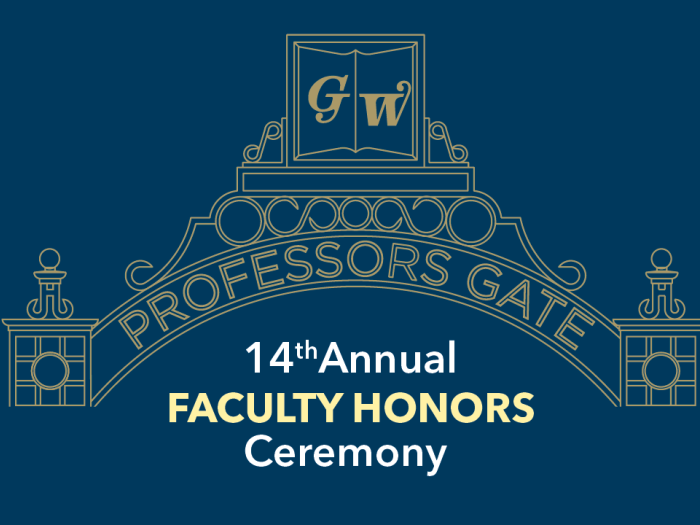 GW 14th Annual Faculty Honors Ceremony