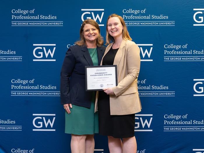 Jessica Hyland Community Excellence Award winner