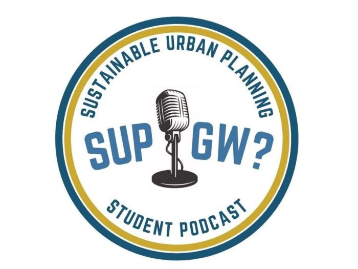 Sustainable Urban Planning, SUP GW? Student Podcast with image of a microphone