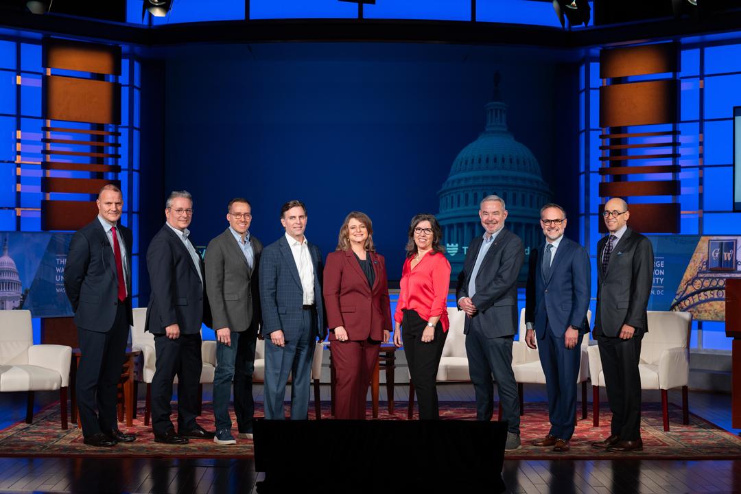 Darby LaJoy, Sean Stalzer, Devin Lynch, Peter Eck, Liesl Riddle, Debbie Sallis, Paul Beckman, Michael Matechak and Eric Wenger pose together onstage