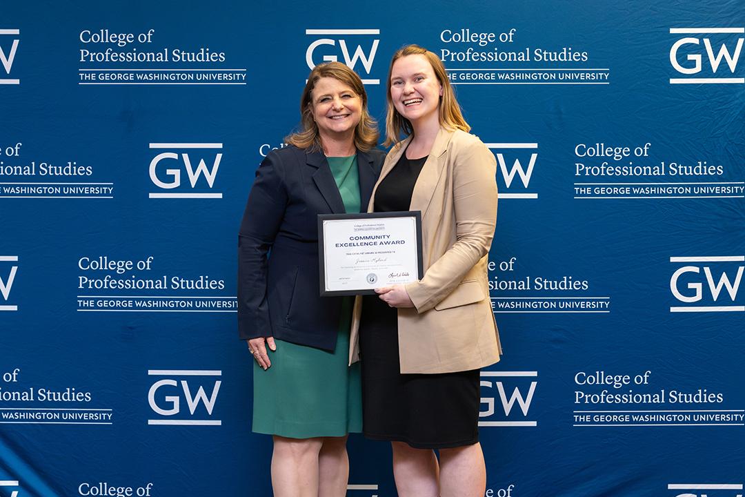 Jessica Hyland Community Excellence Award winner