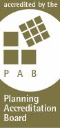 Accredited by the PAB, Planning Accreditation Board